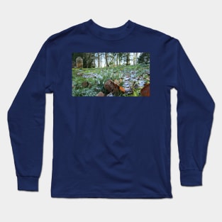 Churchyard Snowdrops in Light Snow Long Sleeve T-Shirt